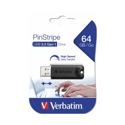 USB-накопитель Verbatim 49318 64GB USB 3.2 Чёрный USB-накопитель Verbatim 49318 64GB USB 3.2 Чёрный