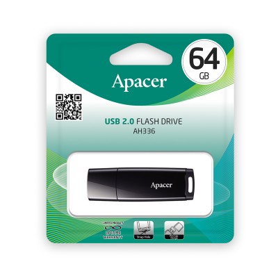 USB-накопитель Apacer AH336 64GB Чёрный USB-накопитель Apacer AH336 64GB Чёрный