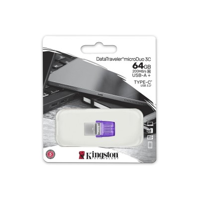 USB-накопитель Kingston DTDUO3CG3/64GB 64GB Фиолетовый USB-накопитель Kingston DTDUO3CG3/64GB 64GB Фиолетовый