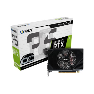 Видеокарта PALIT RTX3050 STORMX OC V1 6G (NE63050S18JE-1072F) Видеокарта PALIT RTX3050 STORMX OC V1 6G (NE63050S18JE-1072F)